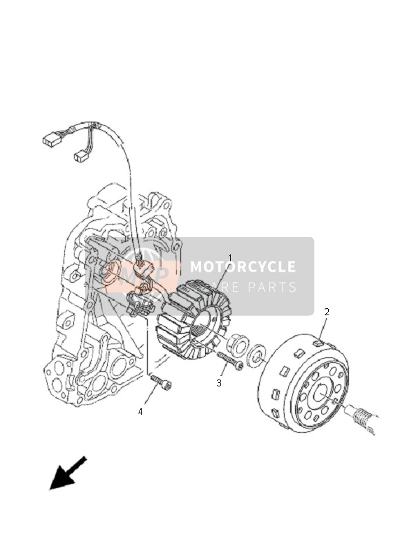 34B814100000, Statorset, Yamaha, 0